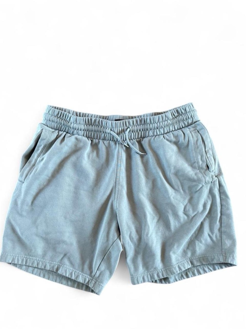 H&M Casual Elastic Waist Shorts in Dusty Blue
